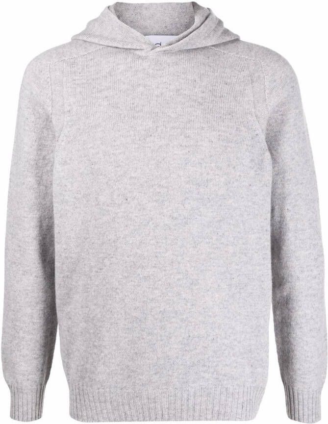 D4.0 Wollen hoodie Grijs