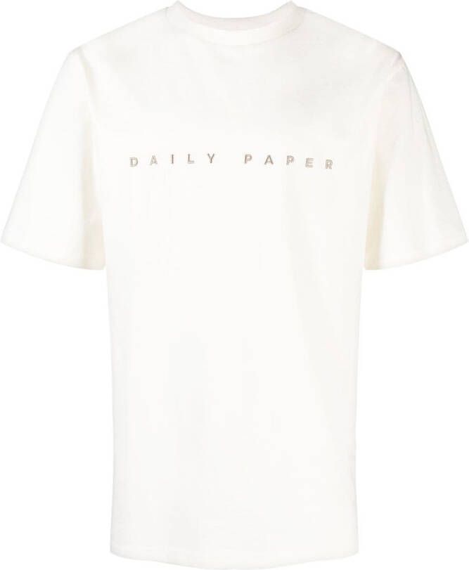 Daily Paper T-shirt met geborduurd logo Beige