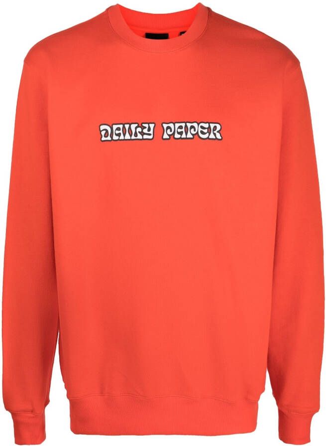 Daily Paper Sweater met logoprint Oranje