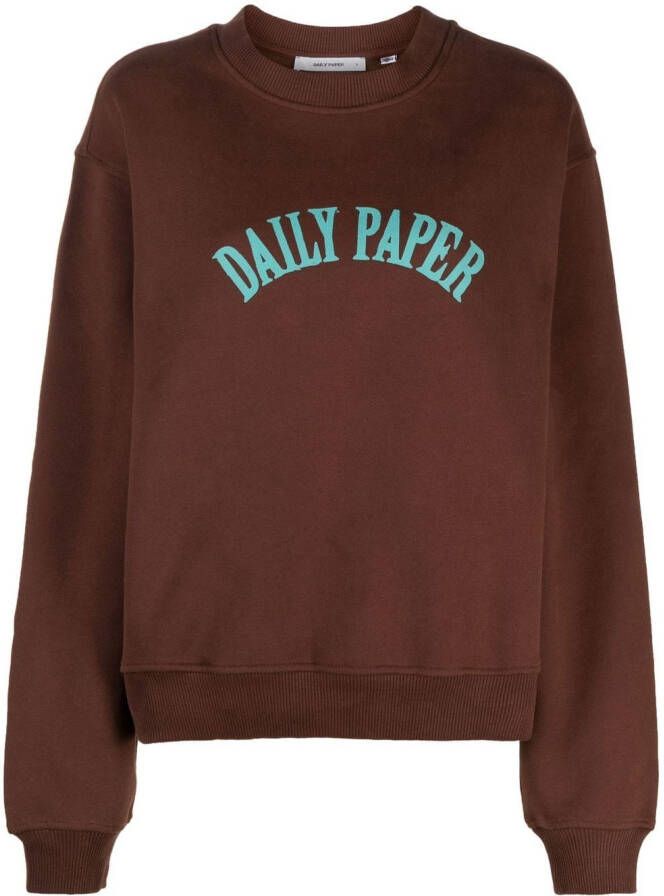Daily Paper Sweater met logoprint Bruin