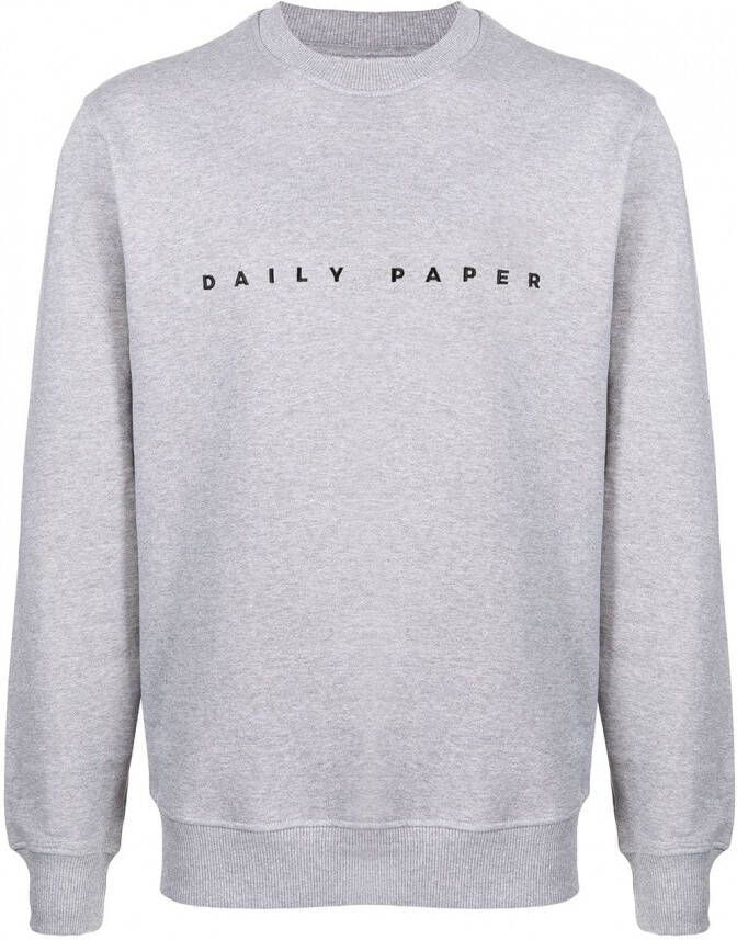 Daily Paper Sweater met logoprint heren katoen XL Grijs