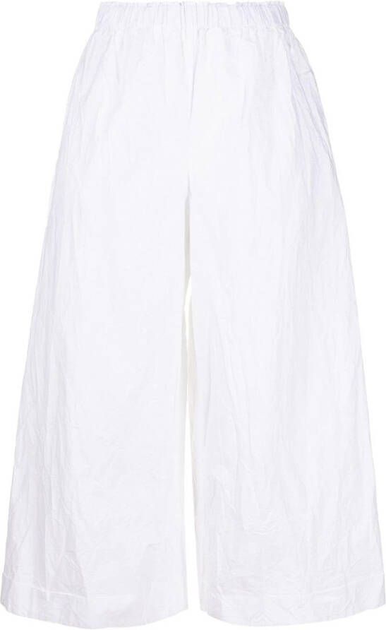 Daniela Gregis Cropped palazzo broek Wit