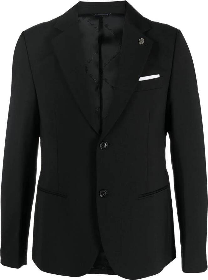 Daniele Alessandrini Blazer met enkele rij knopen Zwart