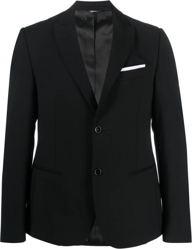 Daniele Alessandrini Blazer met enkele rij knopen Zwart