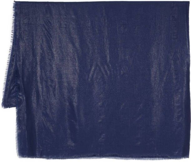 D'aniello Sjaal met franje afwerking Blauw