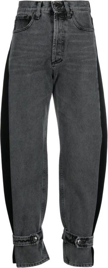 Dark Park Jeans met contrasterend vlak Zwart