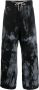 DARKPARK Broek met tie-dye print Zwart - Thumbnail 1