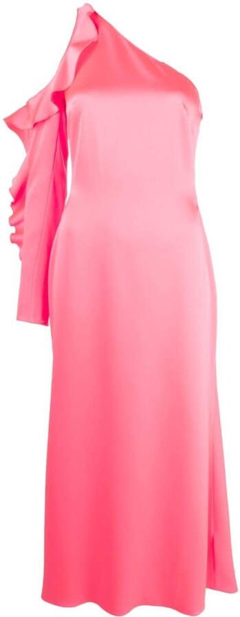 David Koma Asymmetrische jurk Roze
