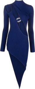 David Koma Asymmetrische jurk Blauw
