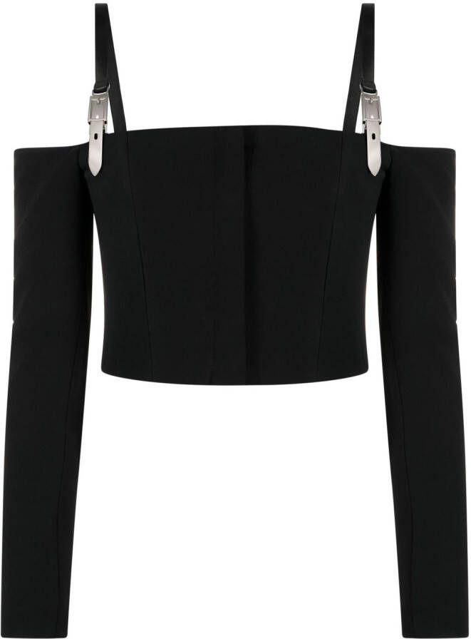 David Koma Off-shoulder top Zwart