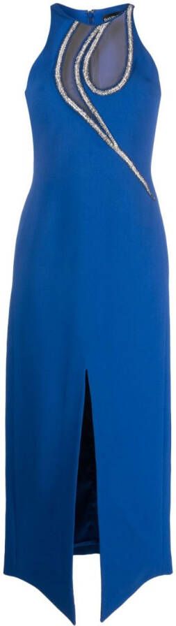 David Koma Midi-jurk verfraaid met kristallen Blauw