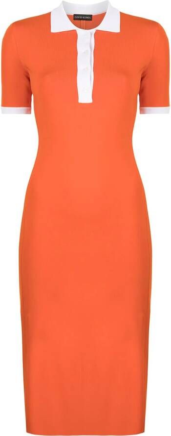 David Koma Jurk met contrasterende afwerking Rood