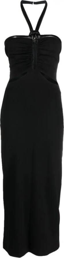 David Koma Mini-jurk met geknoopt detail Zwart
