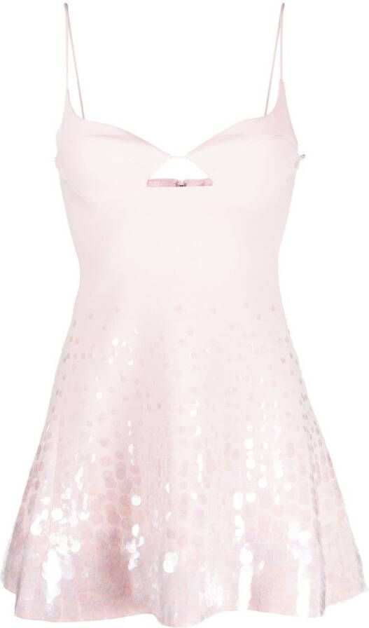 David Koma Mini-jurk met pailletten Roze