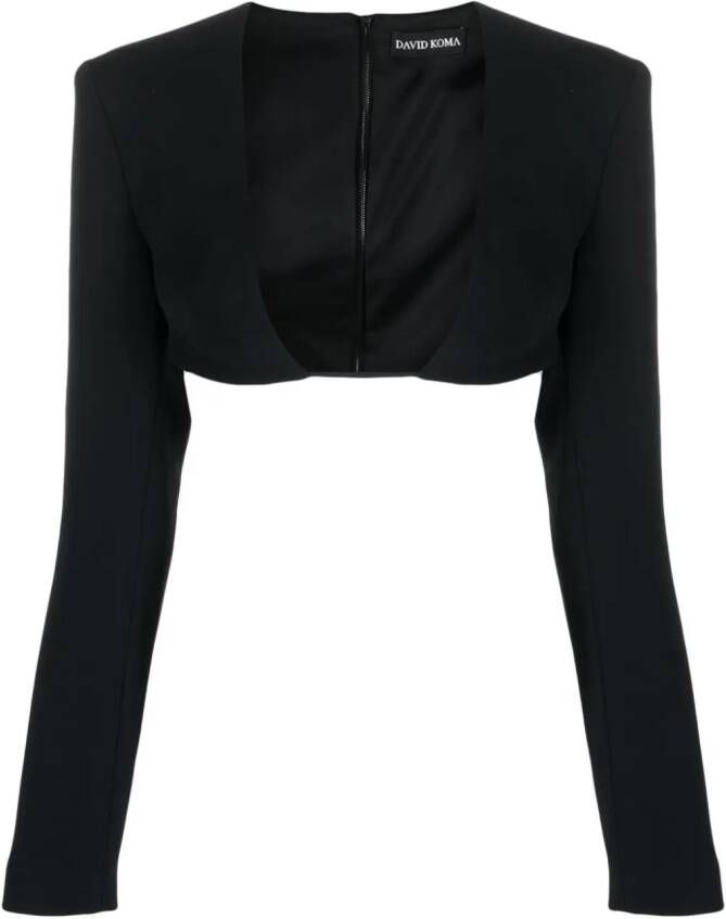 David Koma Cropped top Zwart