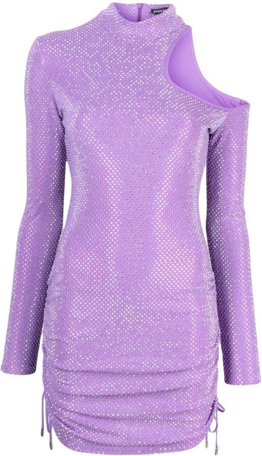 David Koma Gebreide mini-jurk Paars