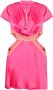 De La Vali Satijnen jurk Roze - Thumbnail 1