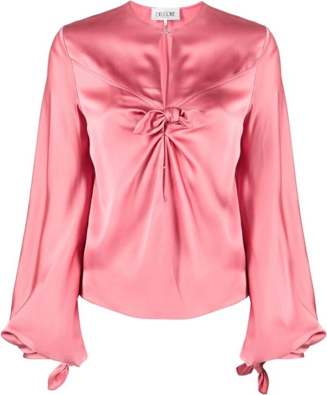 Del Core Blouse met geknoopt detail Roze