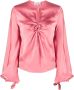 Del Core Blouse met geknoopt detail Roze - Thumbnail 1