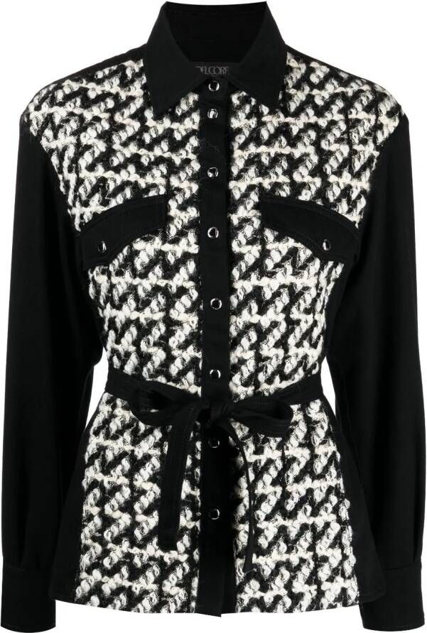 Del Core Blouse met gestrikte taille Zwart