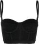 Del Core Bustier top Zwart - Thumbnail 1