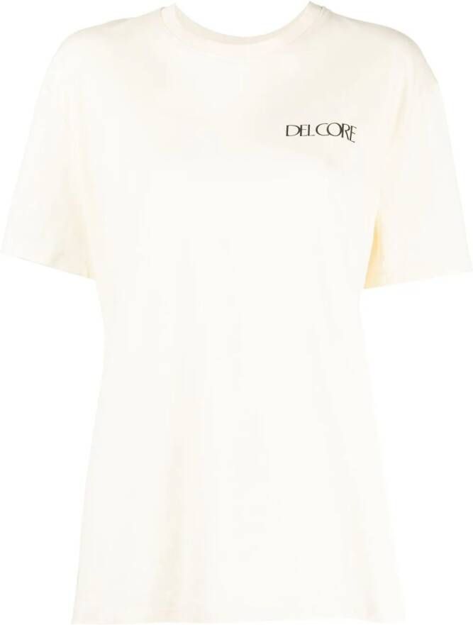 Del Core T-shirt met print Geel