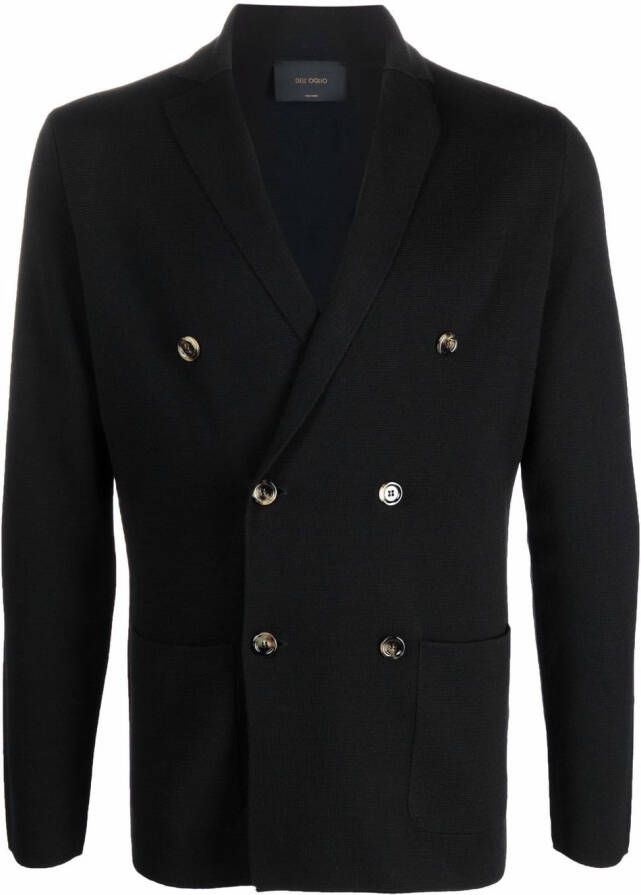 Dell'oglio Blazer met dubbele rij knopen Zwart