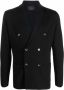 Dell'oglio Blazer met dubbele rij knopen Zwart - Thumbnail 1