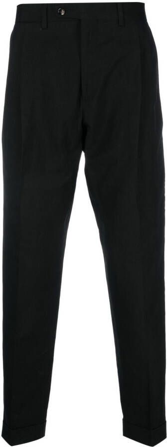 Dell'oglio Broek met toelopende pijpen Zwart