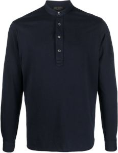 Dell'oglio collarless polo shirt Blauw