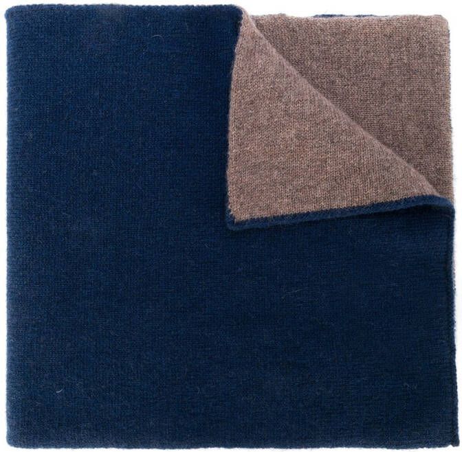 Dell'oglio contrasterende sjaal Blauw