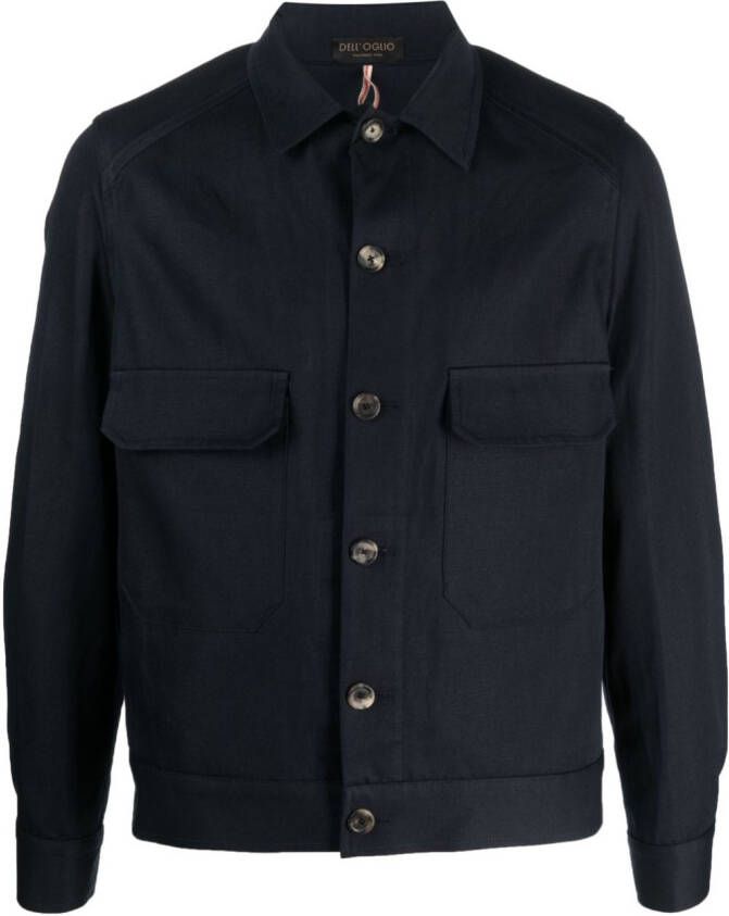 Dell'oglio Katoenen shirtjack Blauw