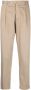 Dell'oglio Chino met geplooid detail en toelopende pijpen Beige - Thumbnail 1