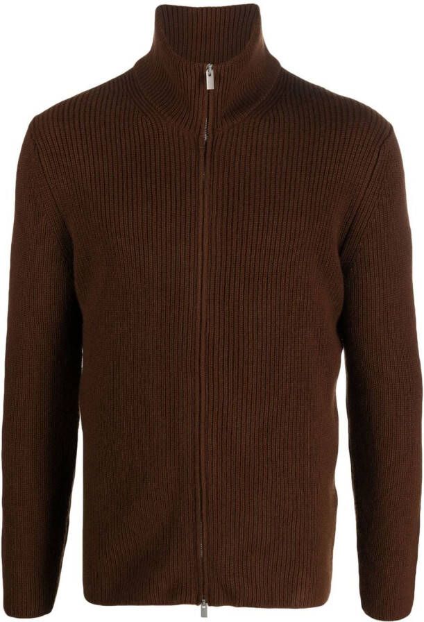 Dell'oglio Vest met ritssluiting Bruin