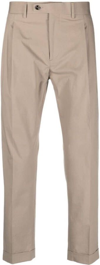 Dell'oglio Chino met toelopende pijpen Beige