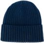 Dell'oglio geribbelde gebreide cashnere hoed Blauw - Thumbnail 1