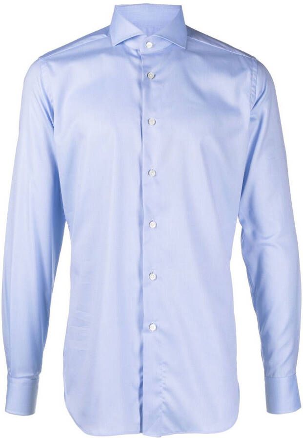 Dell'oglio Katoenen overhemd Blauw