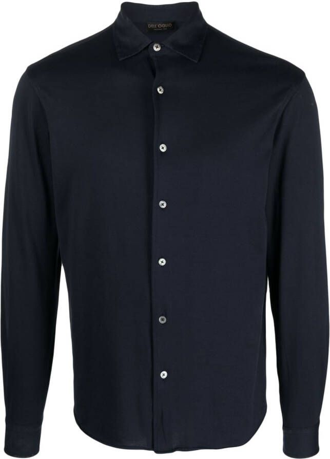 Dell'oglio Katoenen overhemd Blauw