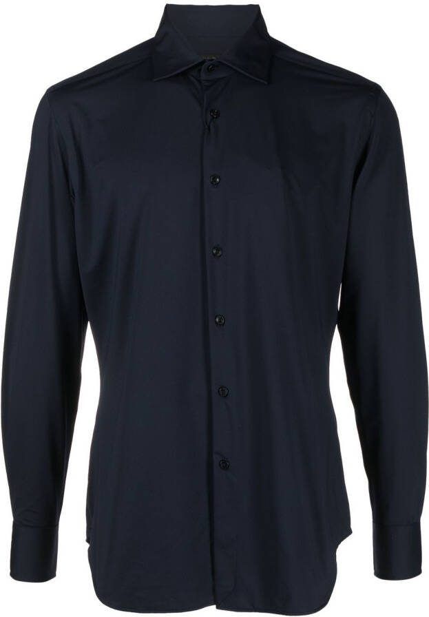 Dell'oglio Klassiek overhemd Blauw
