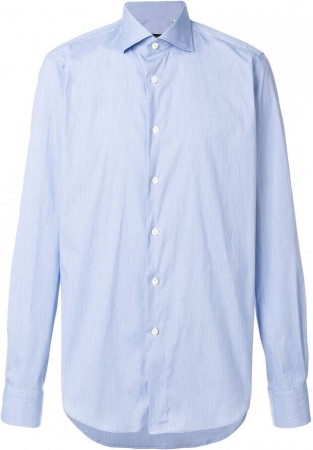 Dell'oglio klassiek shirt met lange mouwen Blauw