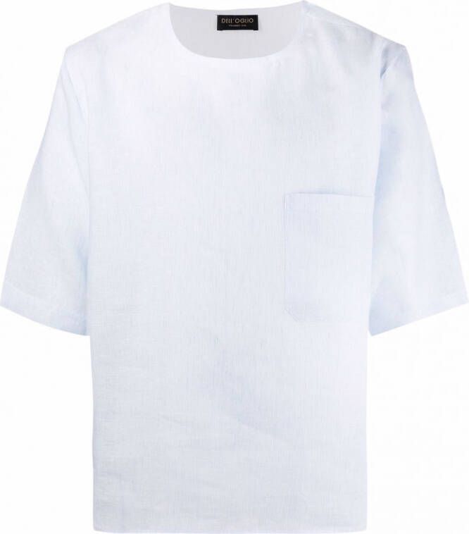 Dell'oglio Linnen T-shirt Blauw