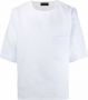 Dell'oglio Linnen T-shirt Blauw - Thumbnail 1