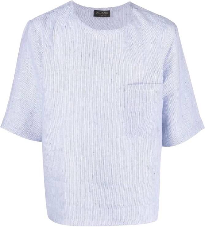 Dell'oglio Linnen T-shirt Blauw