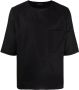Dell'oglio Linnen T-shirt Zwart - Thumbnail 1