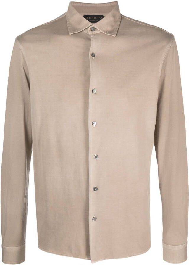 Dell'oglio Katoenen overhemd Beige