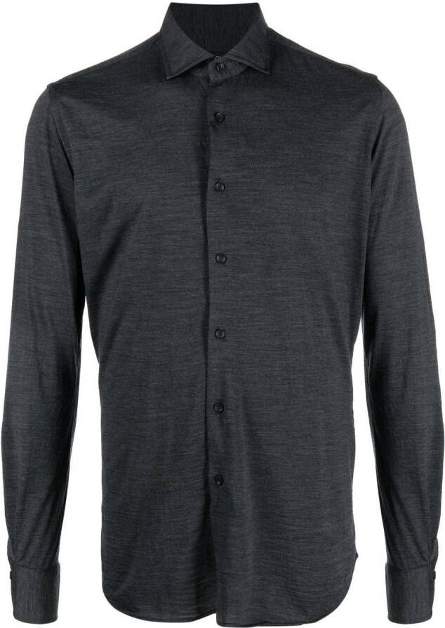 Dell'oglio Wollen overhemd Grijs