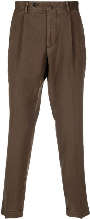 Dell'oglio Pantalon met toelopende pijpen Bruin