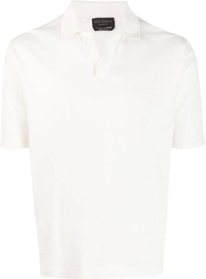 Dell'oglio Poloshirt met open vlak Wit