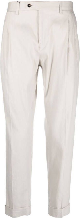 Dell'oglio Chino met toelopende pijpen Beige