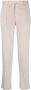 Dell'oglio Chino met geplooid detail en toelopende pijpen Beige - Thumbnail 1